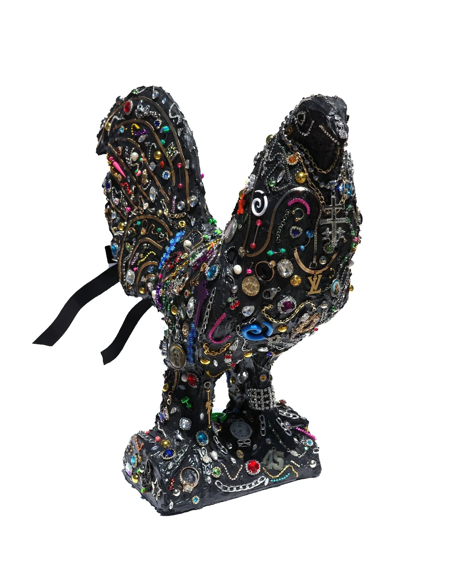 The LACE FOREVER Benefit Art auction Is now LIVE! @welcometolace Go Bid on my work thru @artsy honored to be among these 50 talented artists / @ever.a.k.a.thegirlabouttown ⚡️💕🤠 🐓 

Gallinita Ponedora, 2025
Penny bank,cement filler, mixed medium 
a