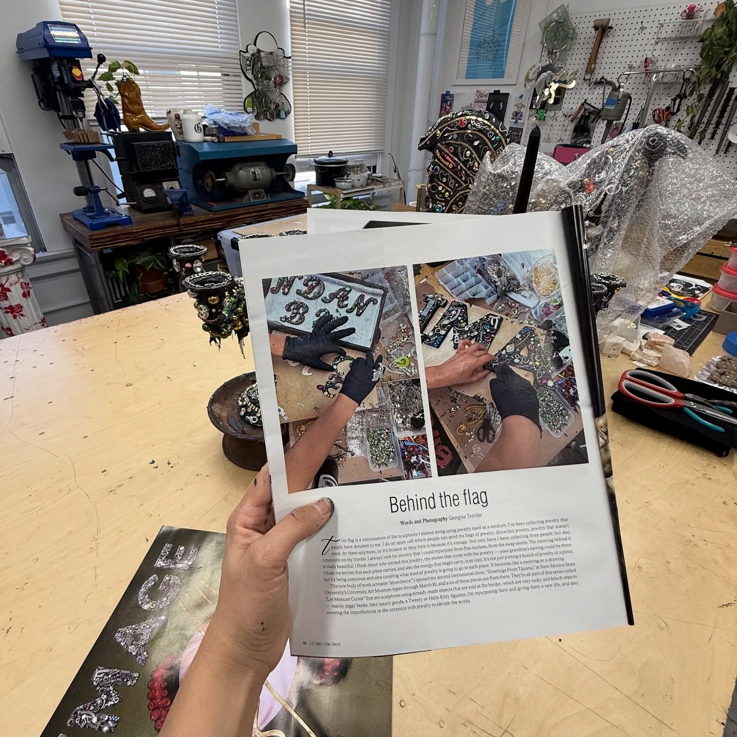 Lettering for Octuber Issue of @latimesimage -Abundance ✨🧚🏼💅🏻💕 &amp; thanks for the shout out on Solo exhibition currently on view at @nmsuartmuseum