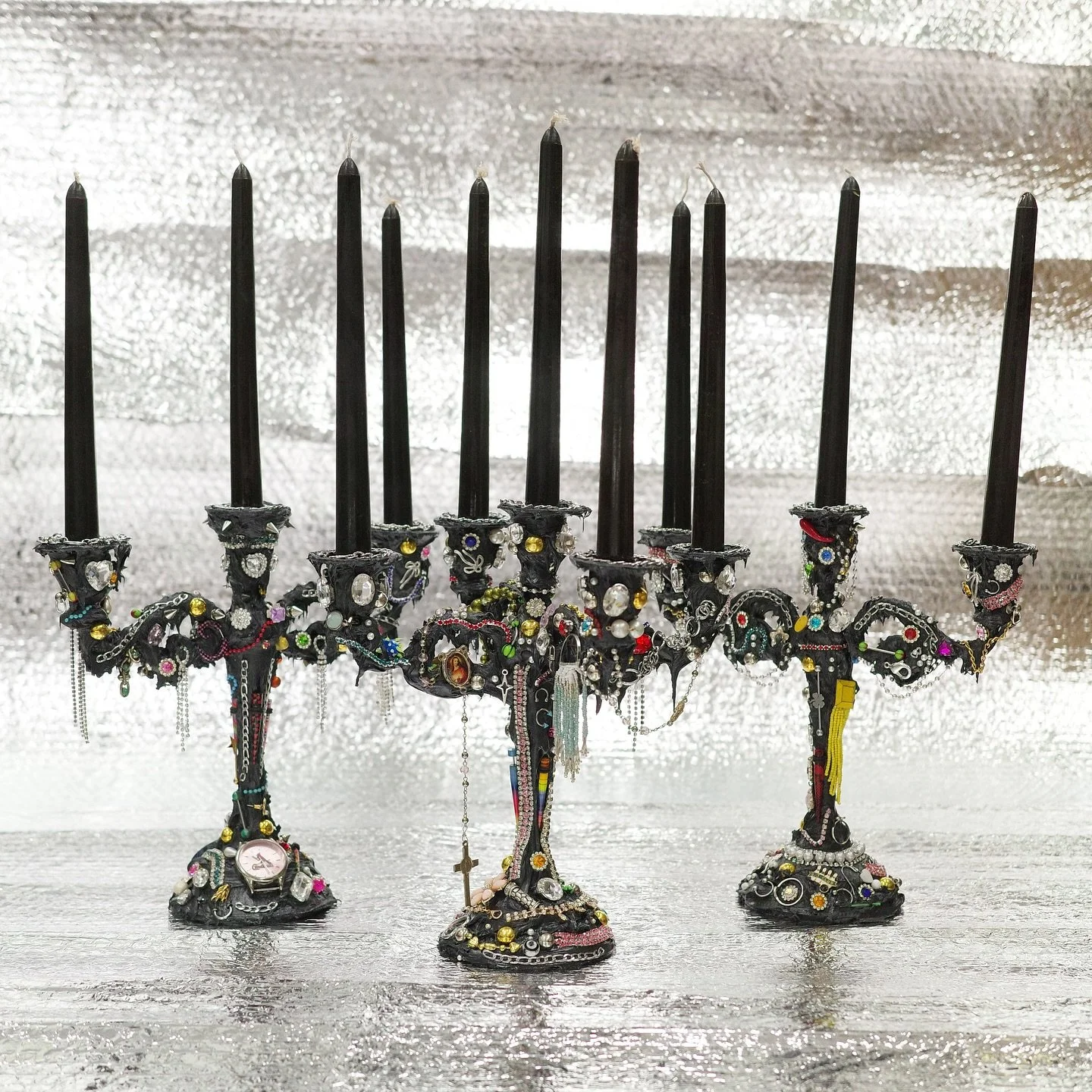 ✨🔪🕯️🌈 candelabros for @embajadada 10 year anniversary dinner 💕