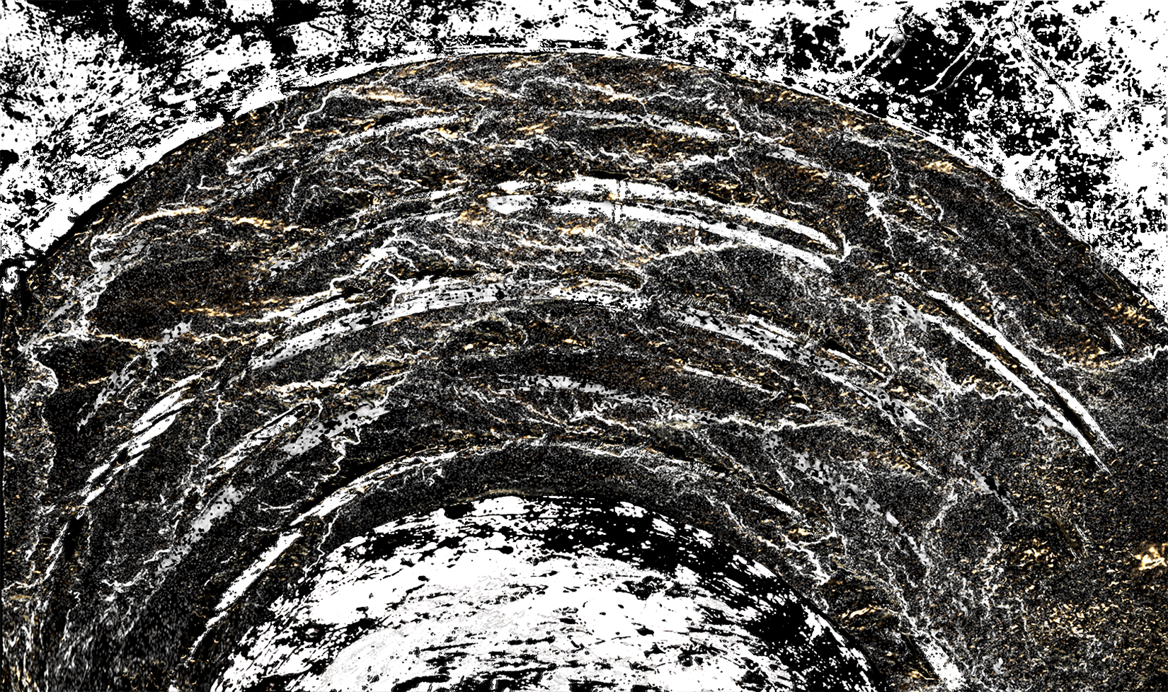 Path and Edges I (after Serra) White on Black, 2025