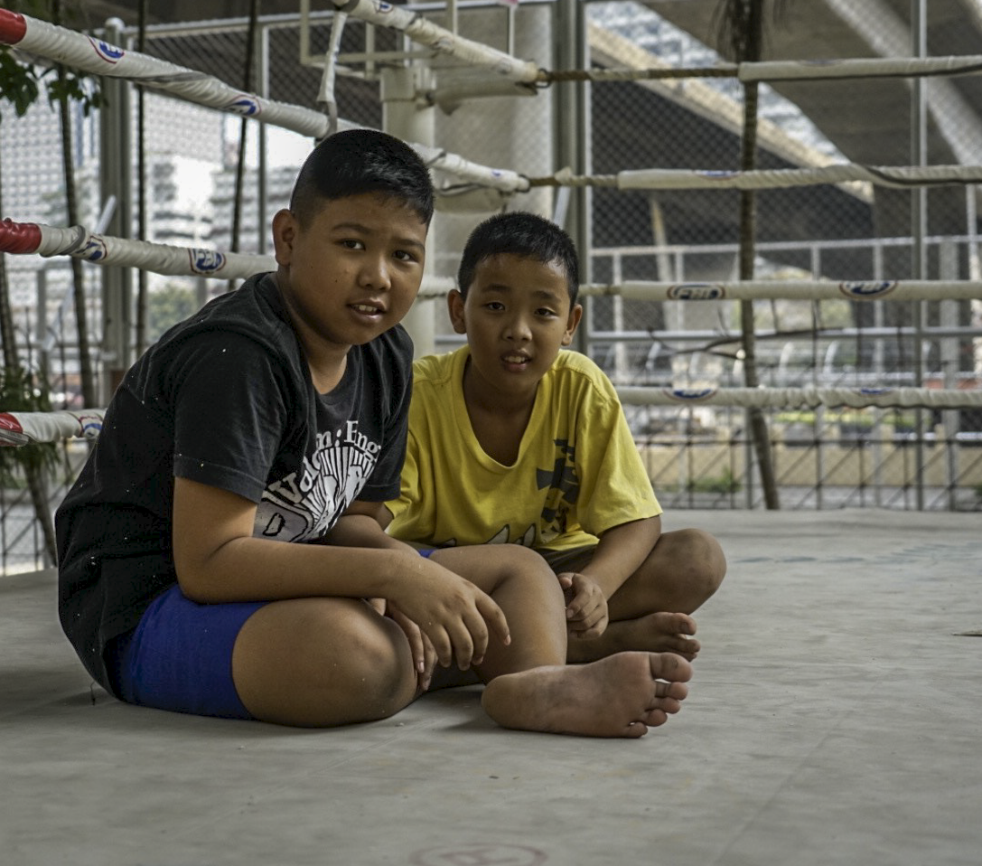 Mui Thai fighters in trainning: Bangkok, Thailand
