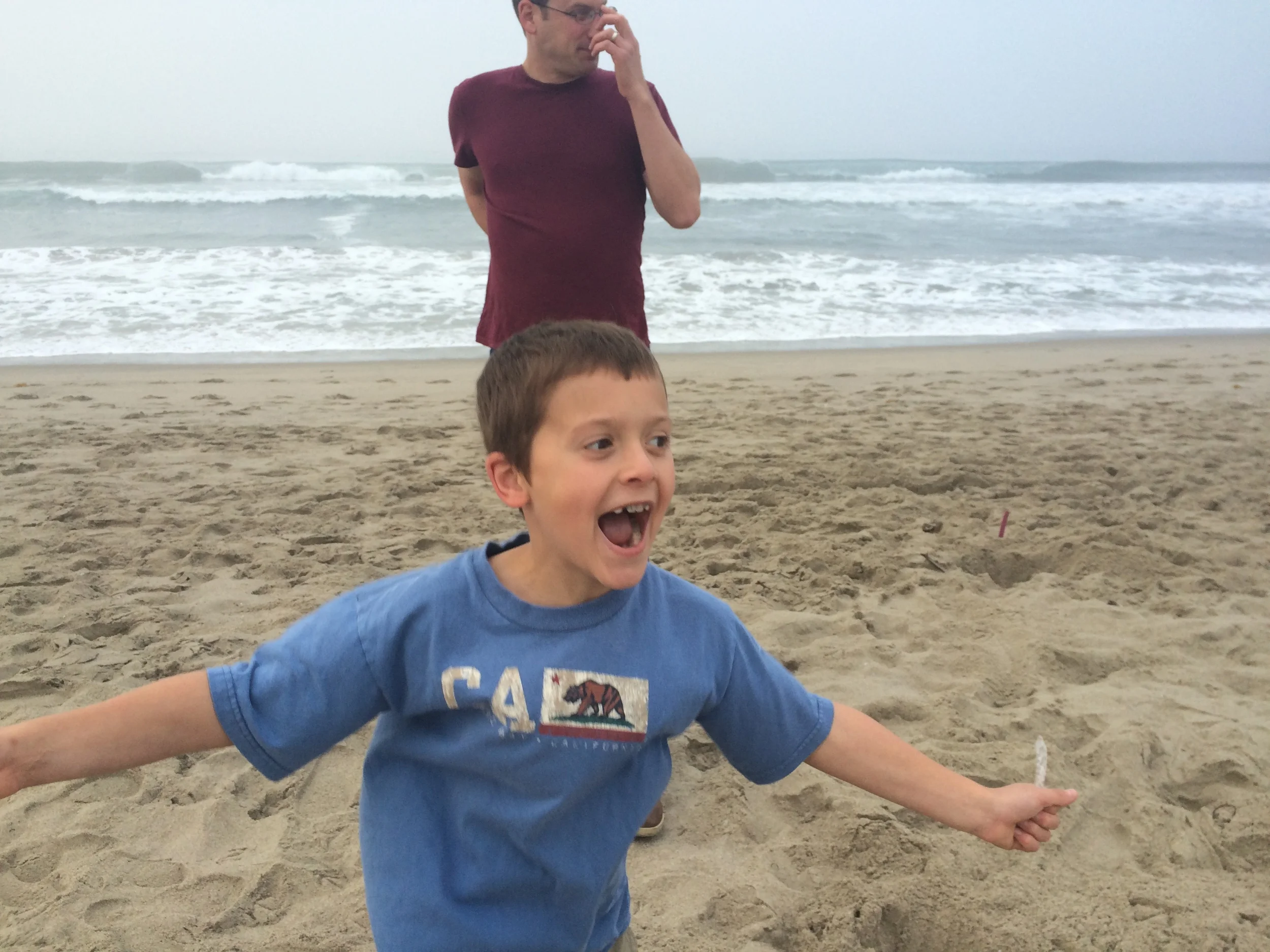 I love this picture of Collin because it's so...Collin. Bryon says, "thanks, it looks like I'm picking my nose." He's not. But, even if he were, we've all done it.