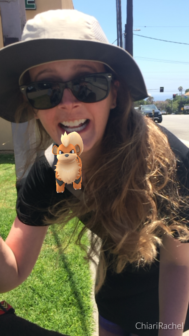 I don't have a fun picture of my boy with a Pokemon, because he's the one PLAYING, so he's the one taking the pictures. I'm the one being silly for him.
