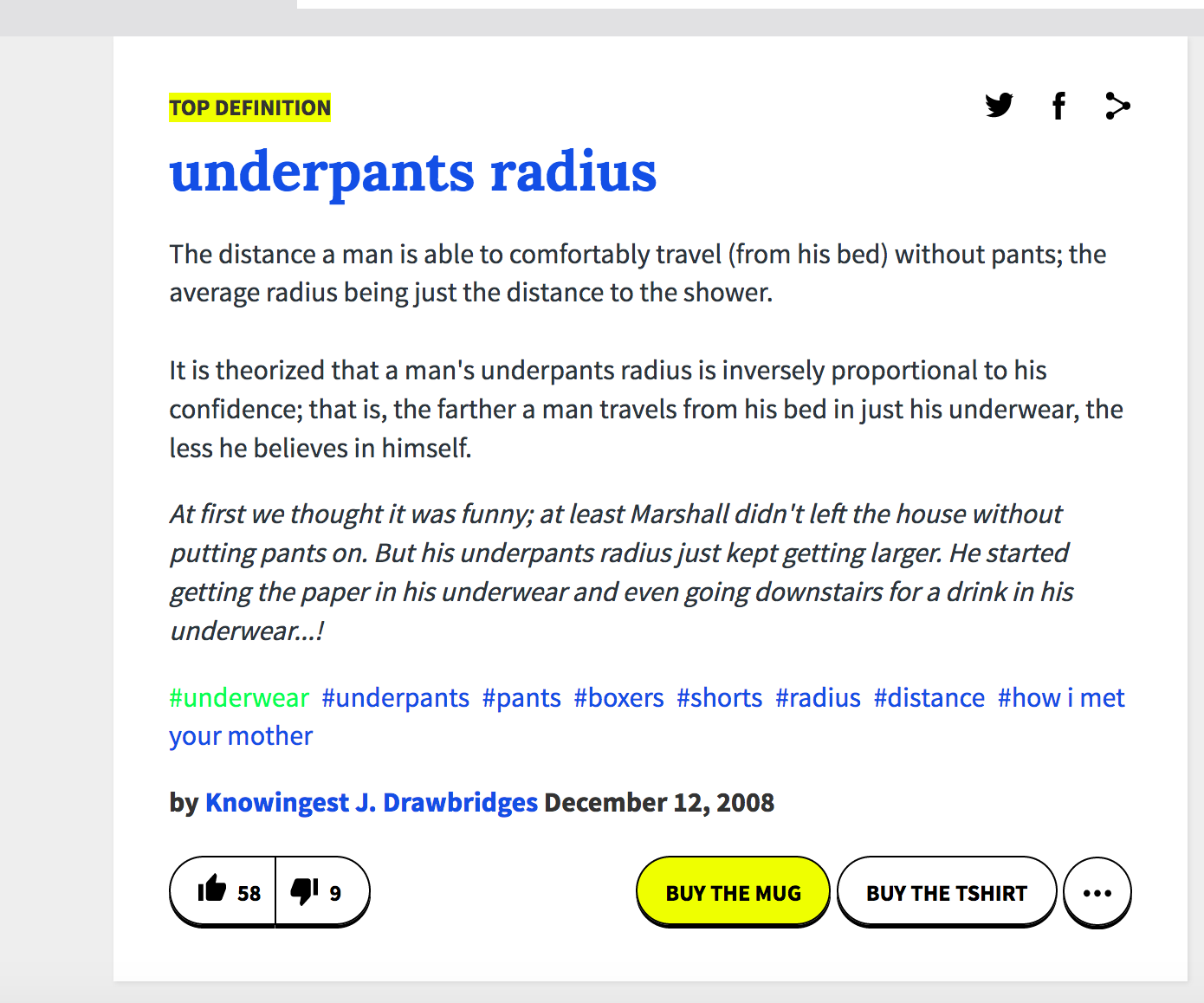 Urban dictionary , keeping all of us old people from sounding like fuddy-duddies with the youths.