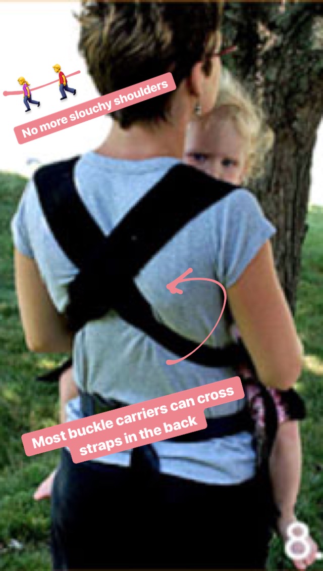 baby carrier cross straps