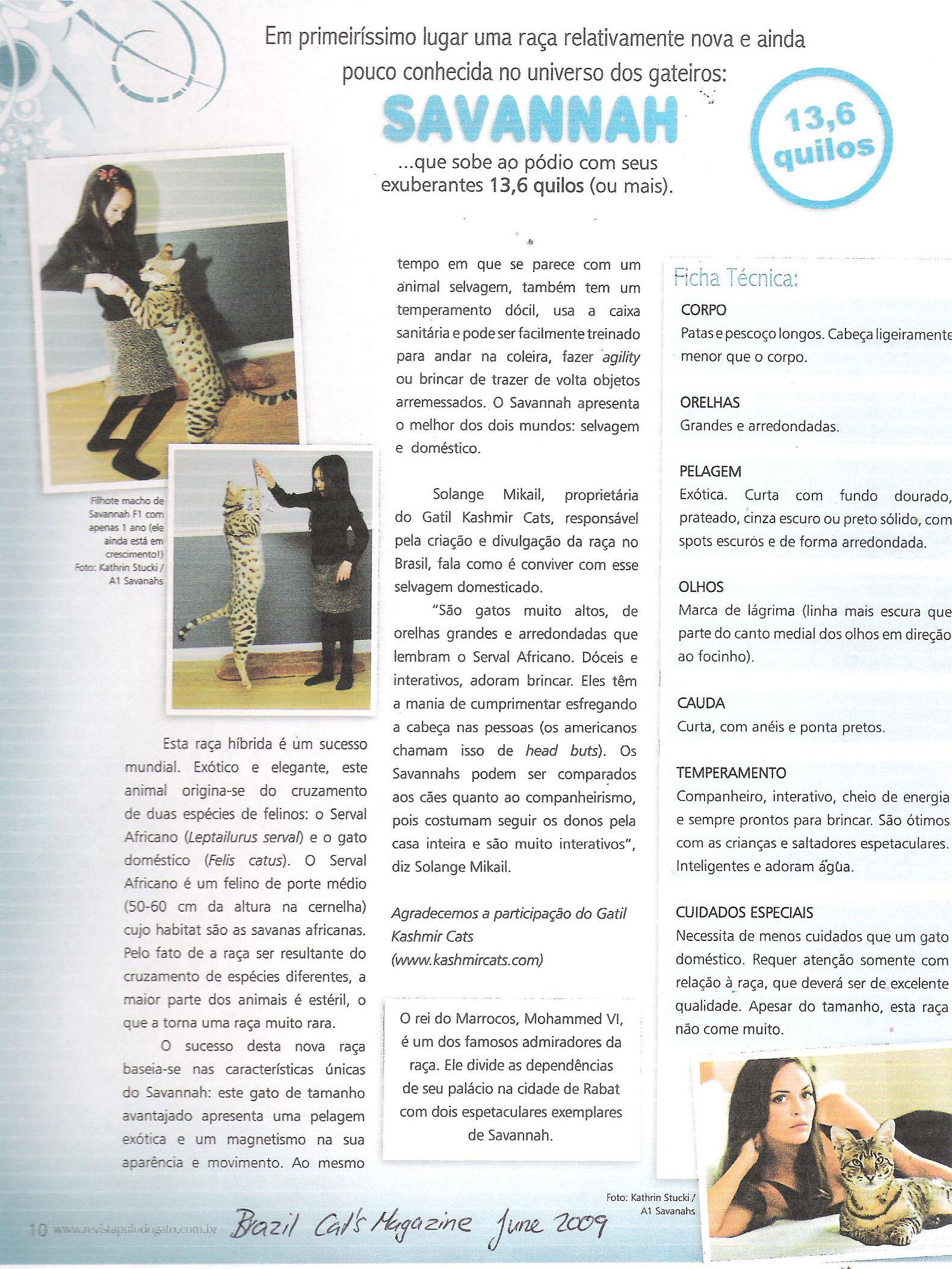 A1Savannahs Brazil Cat Magazine page 2