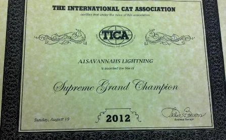 August 19th, 2012 - Supreme Grand Champion