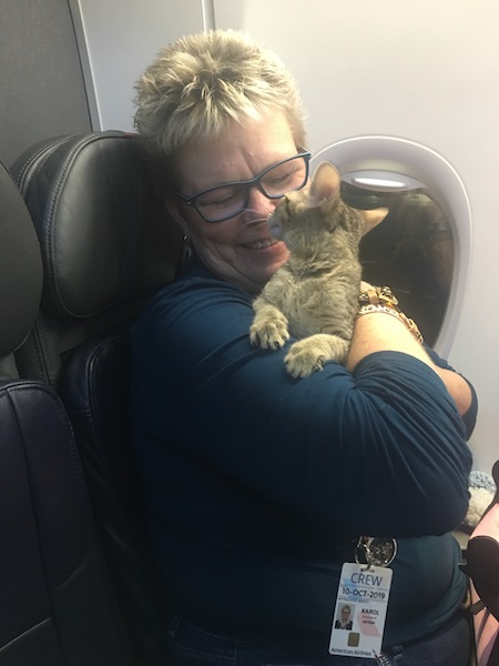SBT Maggie getting to fly home with mom