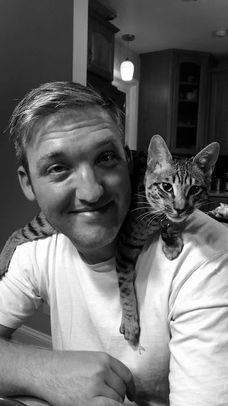 F6 Lex loves to lounge on dad's shoulders