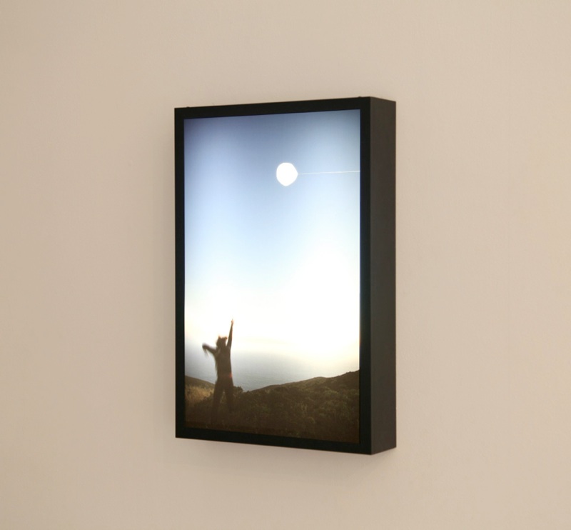 one in a series of sequential misunderstandings, 2010 cut-out chromogenic transparency in light box, 61cm x 40.6cm x 10.2cm / 24" x 16" x 5”
