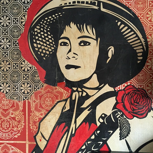 Bye-Bye Shepard Fairey hotel room. It's been magical. #shepardfairey #obey #hoteldesarts