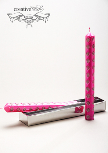 PurpleandSilverGlitterDiamondTaperCandle.jpg