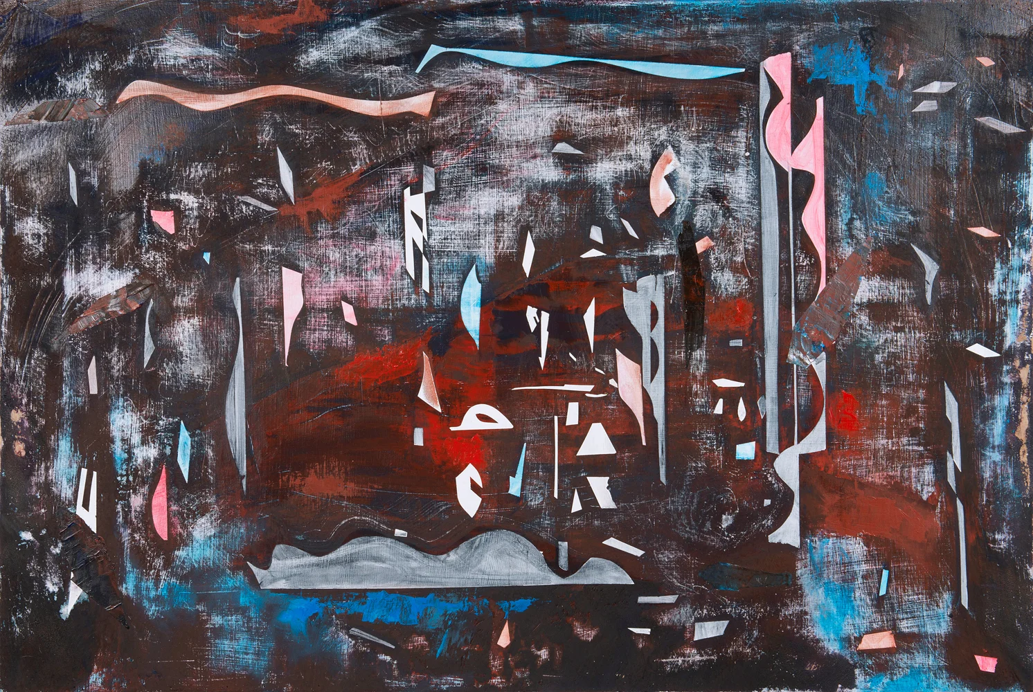 Rhythm in a Lost Space Acrylic Pigment on Panel 33"x48" 2015