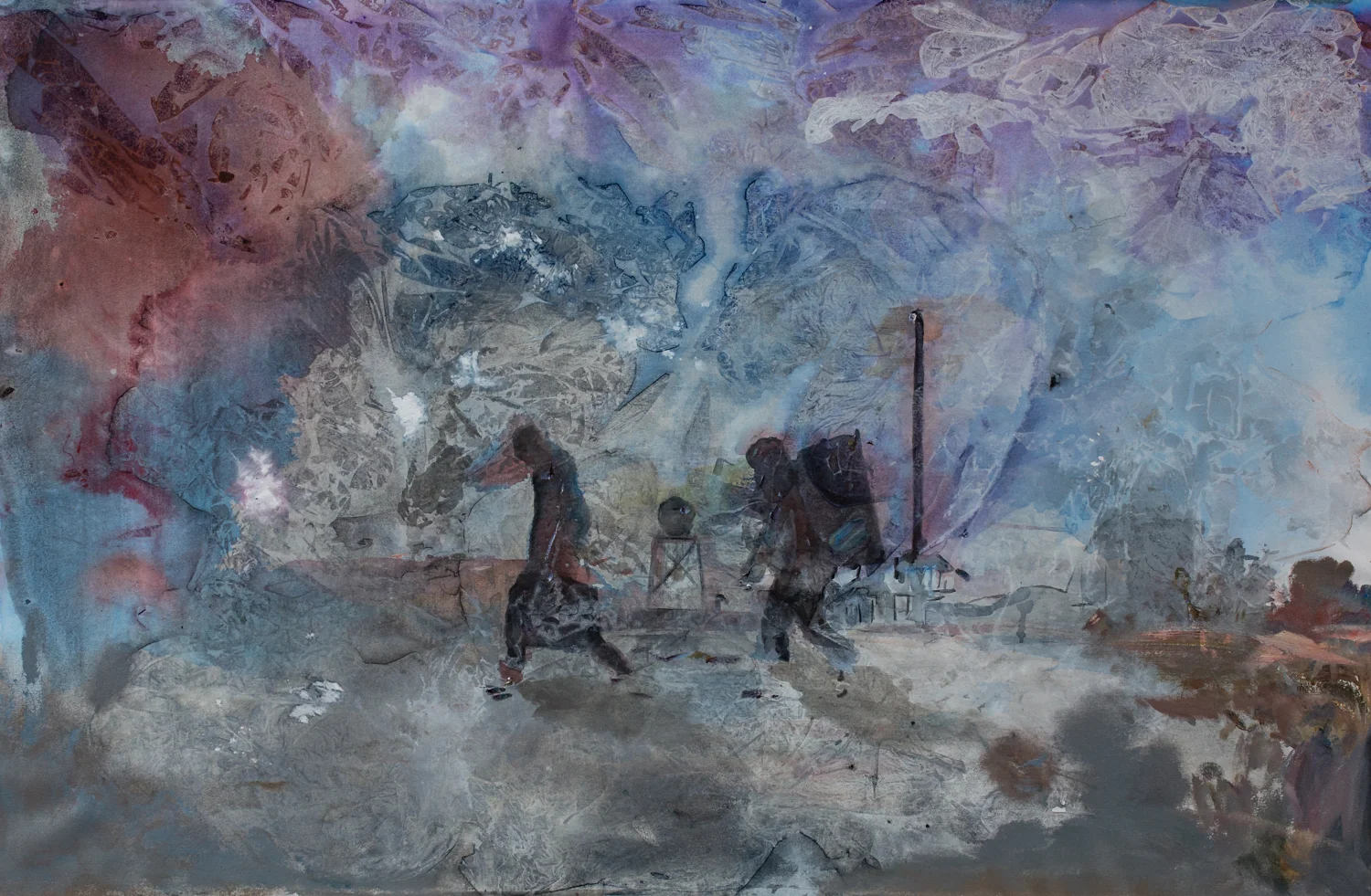 Storm Acrylic pigments on Canvas 48 x 32 Inches 2019