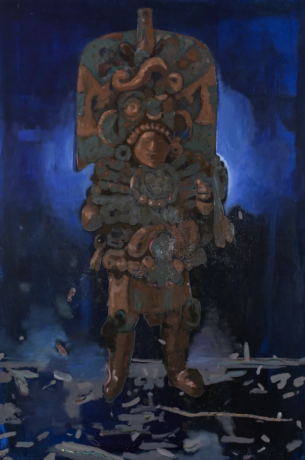 Guerrero Acrylic pigments on Canvas 48 x 32 Inches 2019