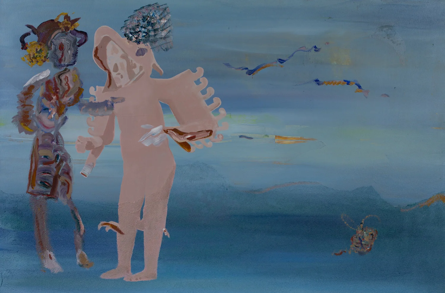 Los Bailarines Acrylic pigments on Canvas 48 x 32 Inches 2019