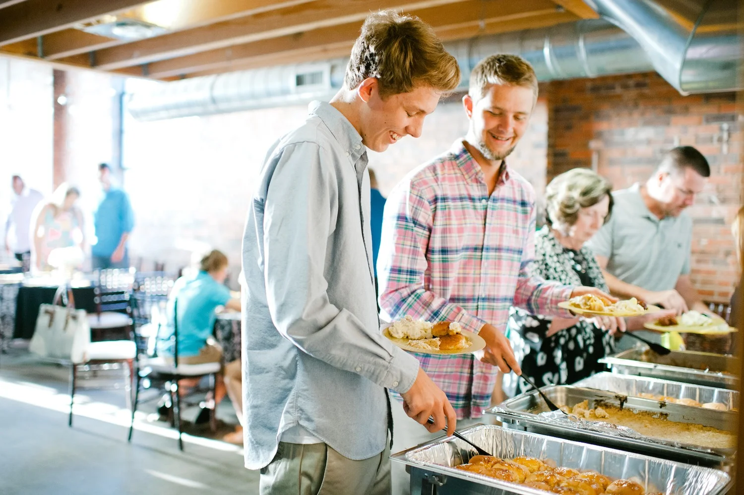 Buffet line in little Studio 215