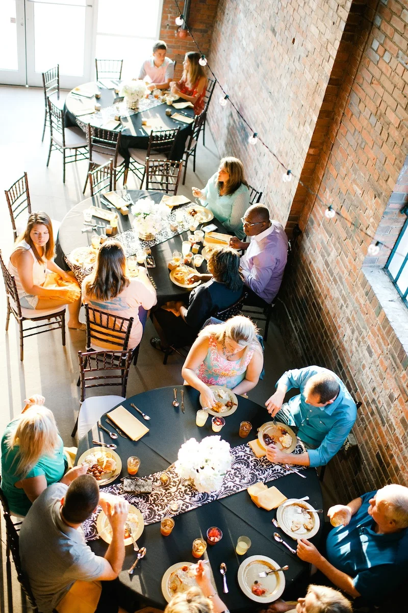 Photo of a party at little Studio 215 event space