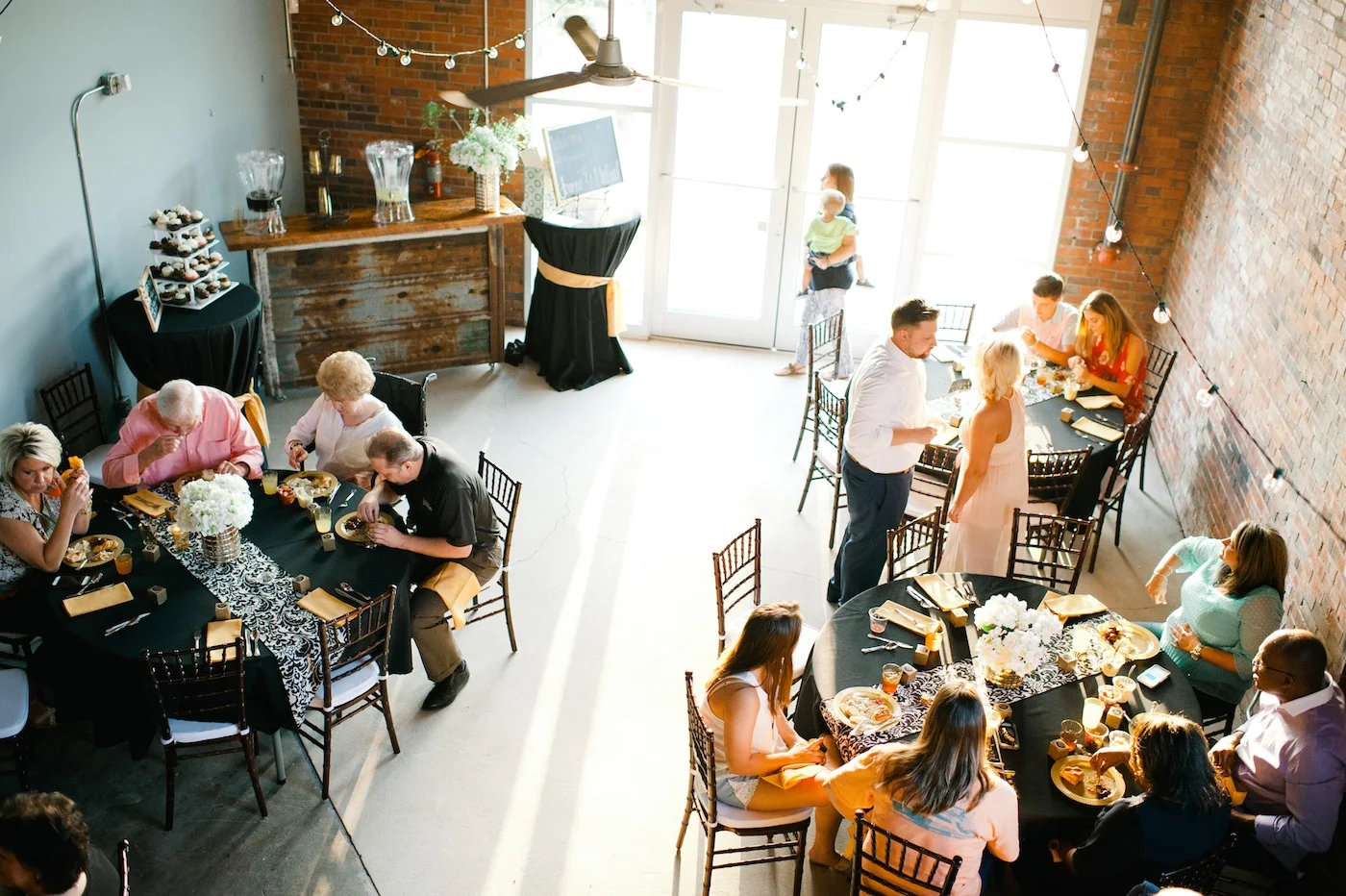 Photo of a party in our little studio