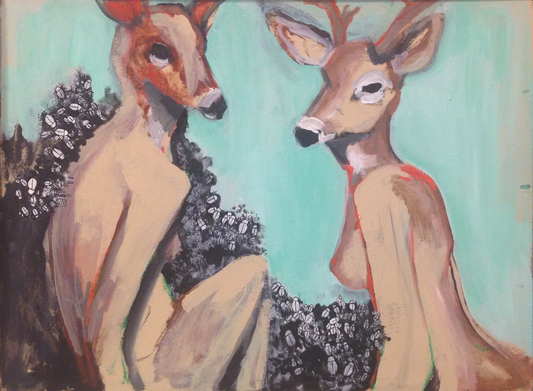 ACRYLIC ON CANVAS BOARD. 18" x 24"