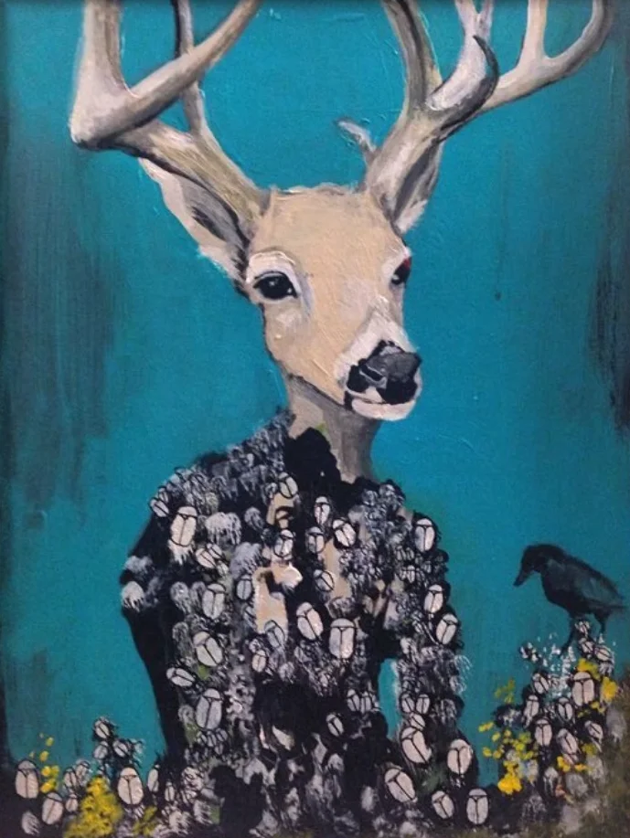 ACRYLIC ON CANVAS BOARD. 14 1/2 x 18 1/2