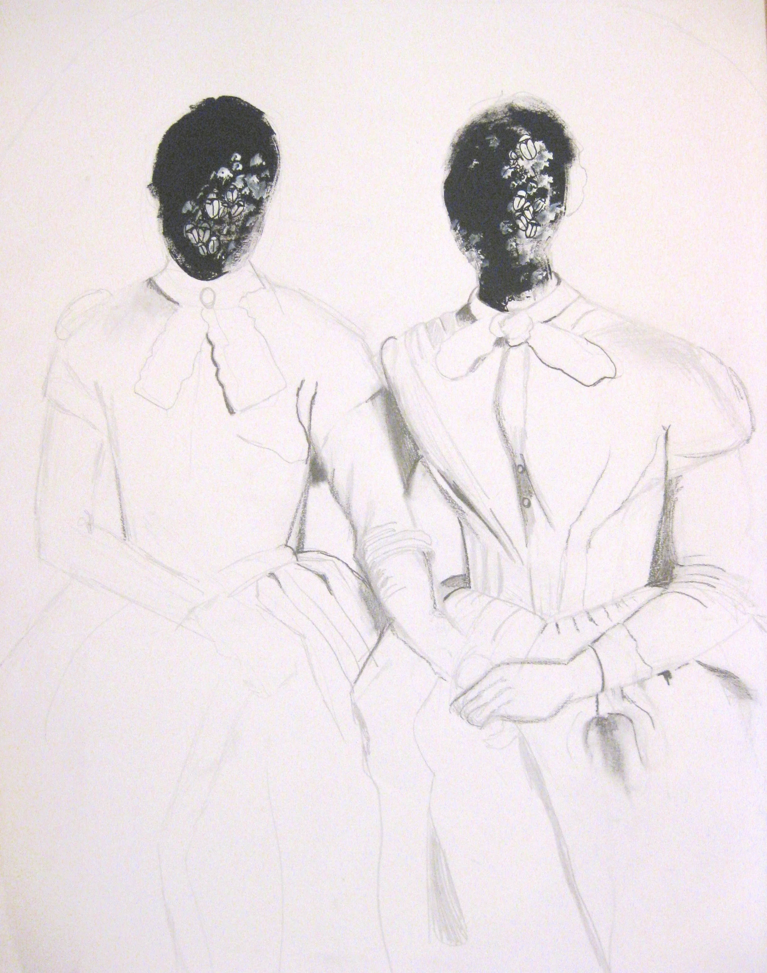 Mixed media on paper . 14” x 16 3/4”