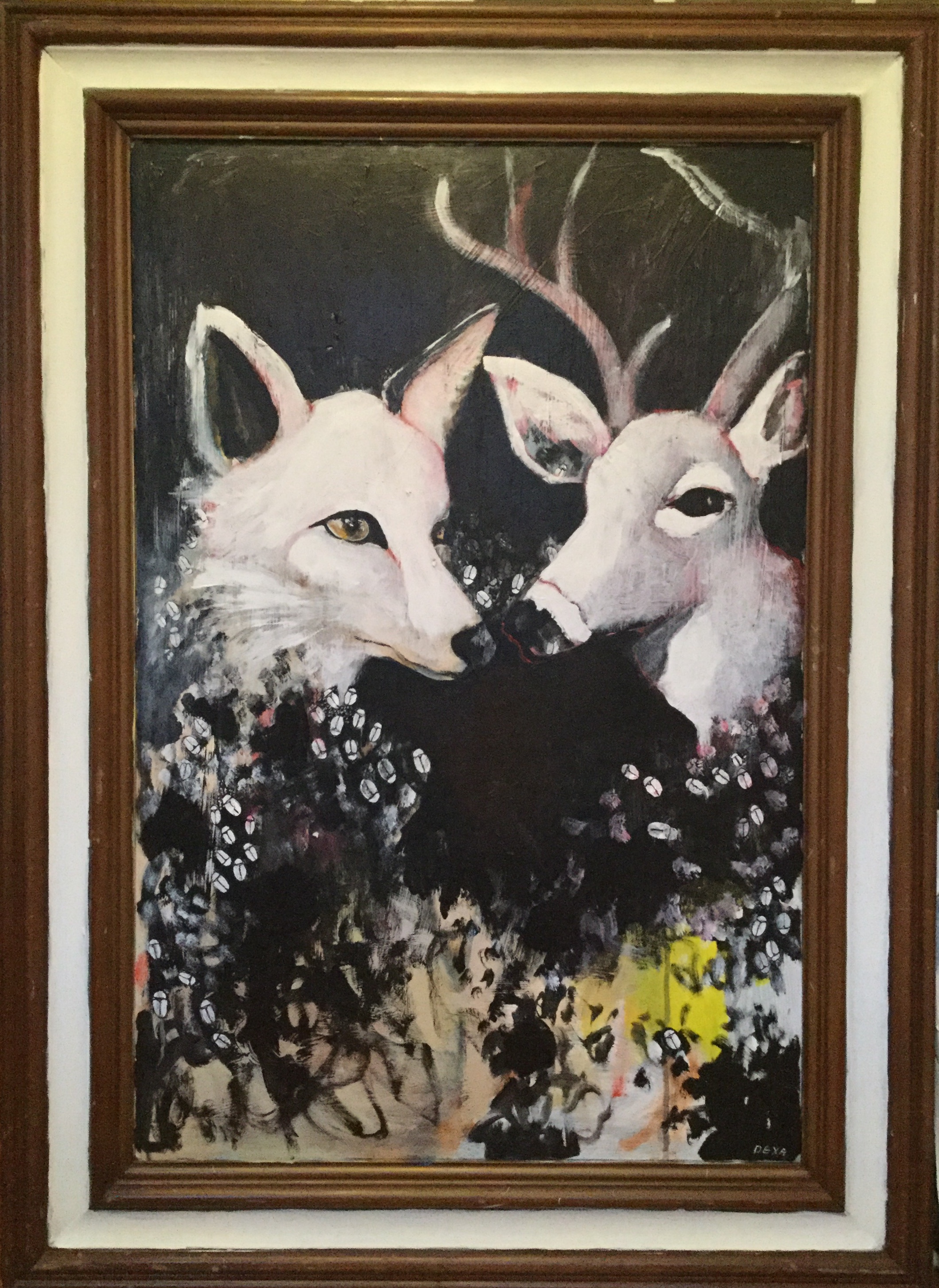 Framed acrylic on canvas. 27” x 37”. $3000
