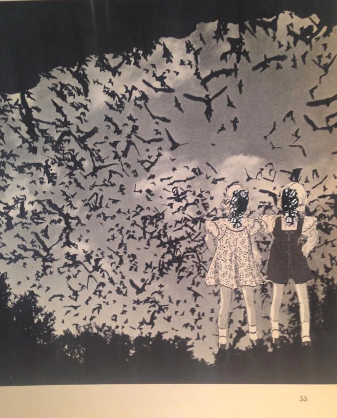 Two girls in the cave of bats. 