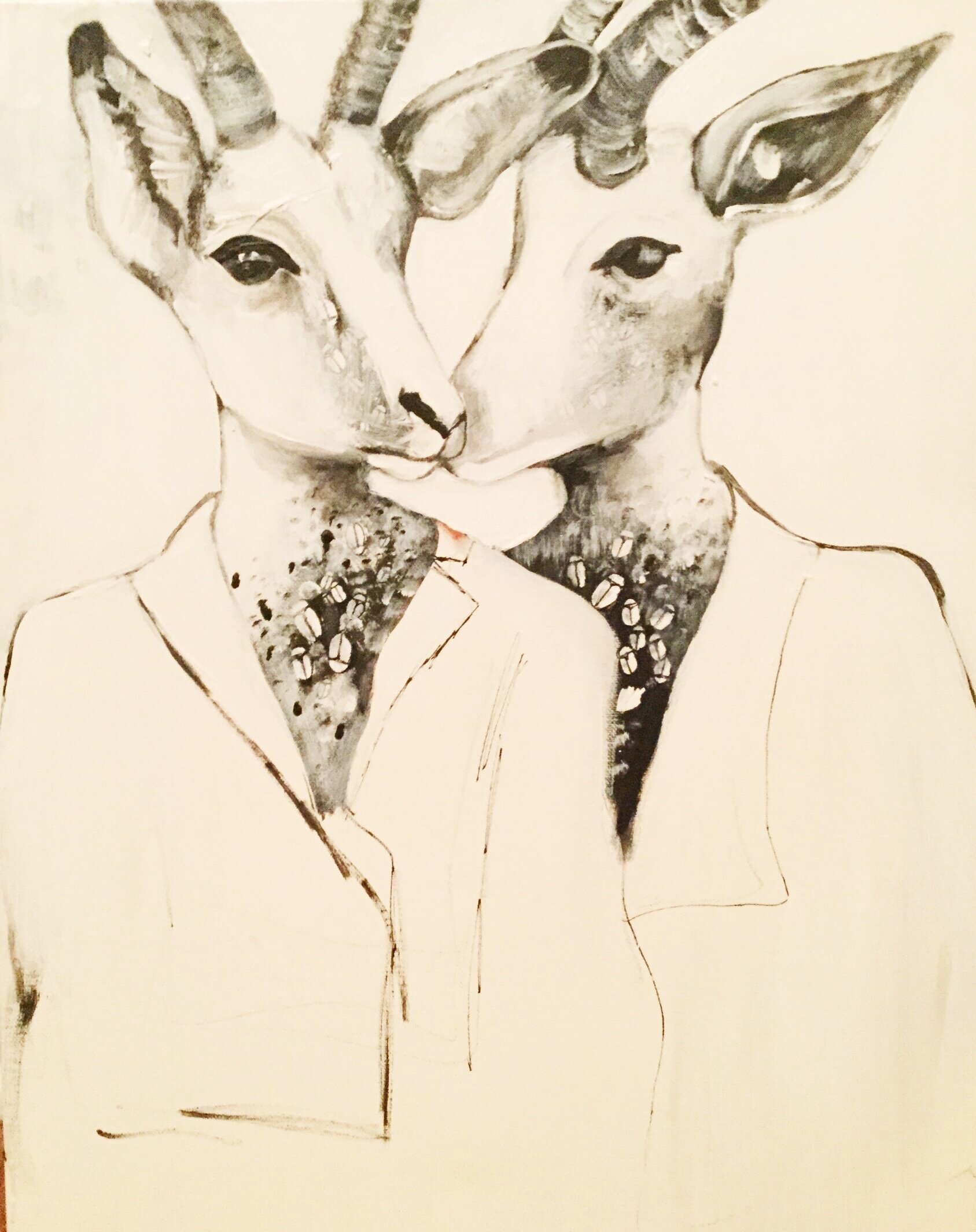 ACRYLIC ON CANVAS. 16" X 20" 