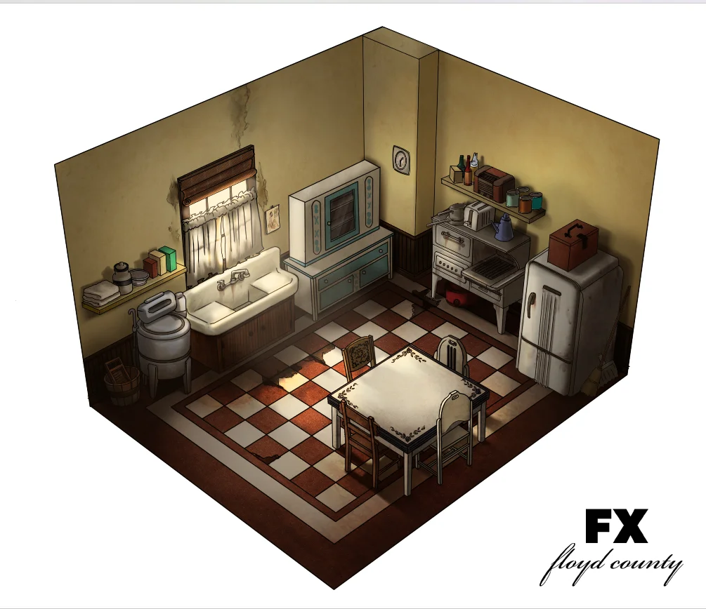 Archer: Dreamland - Pam's Kitchen Concept Design&nbsp;