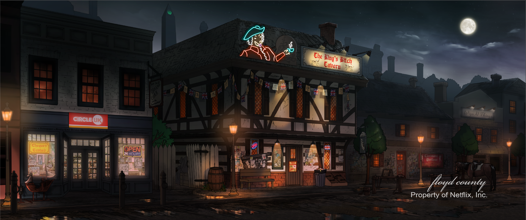 Background design for Netflix’s America: The Motion Picture