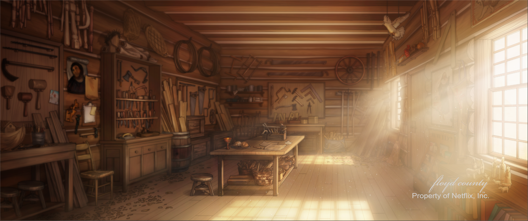 Background design for Netflix’s America: The Motion Picture