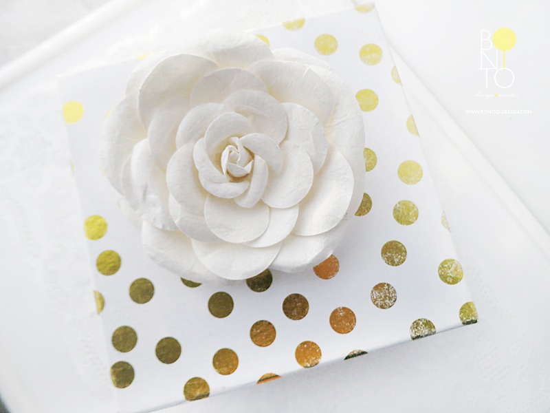 Dec. 4 GIFT STYLING IDEA: Get a Pretty Box and add a bow or a flower like we have here.