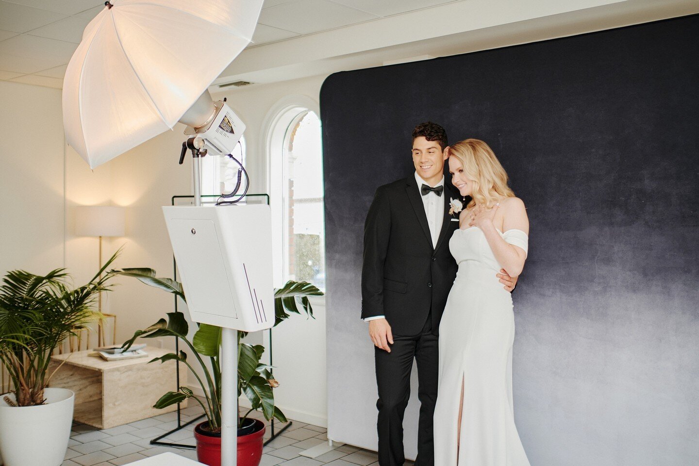 MDRN Photobooth was created out of a NEED. I saw a need for a newer tradition in weddings. 💍 It's time to shift away from only budgeting for florals when planning a wedding! ⁠
⁠
Photobooths aren't tacky anymore, in fact they add an aesthetic flair a
