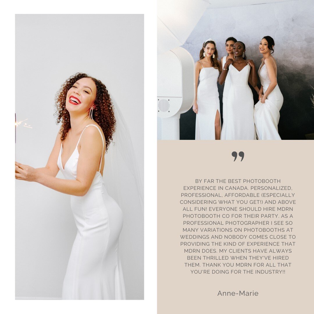 I'm smiling from ear to ear right now. Why? Because of these kind words from Anne Marie about their experience with us at weddings! Words like these make us feel so blessed to be a part of all your LOVE. ⁠
⁠
If you&rsquo;re interested in having a pho
