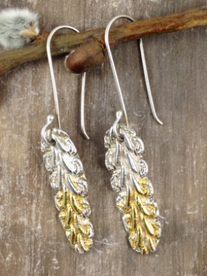 Cascading Silver & Gold earrings