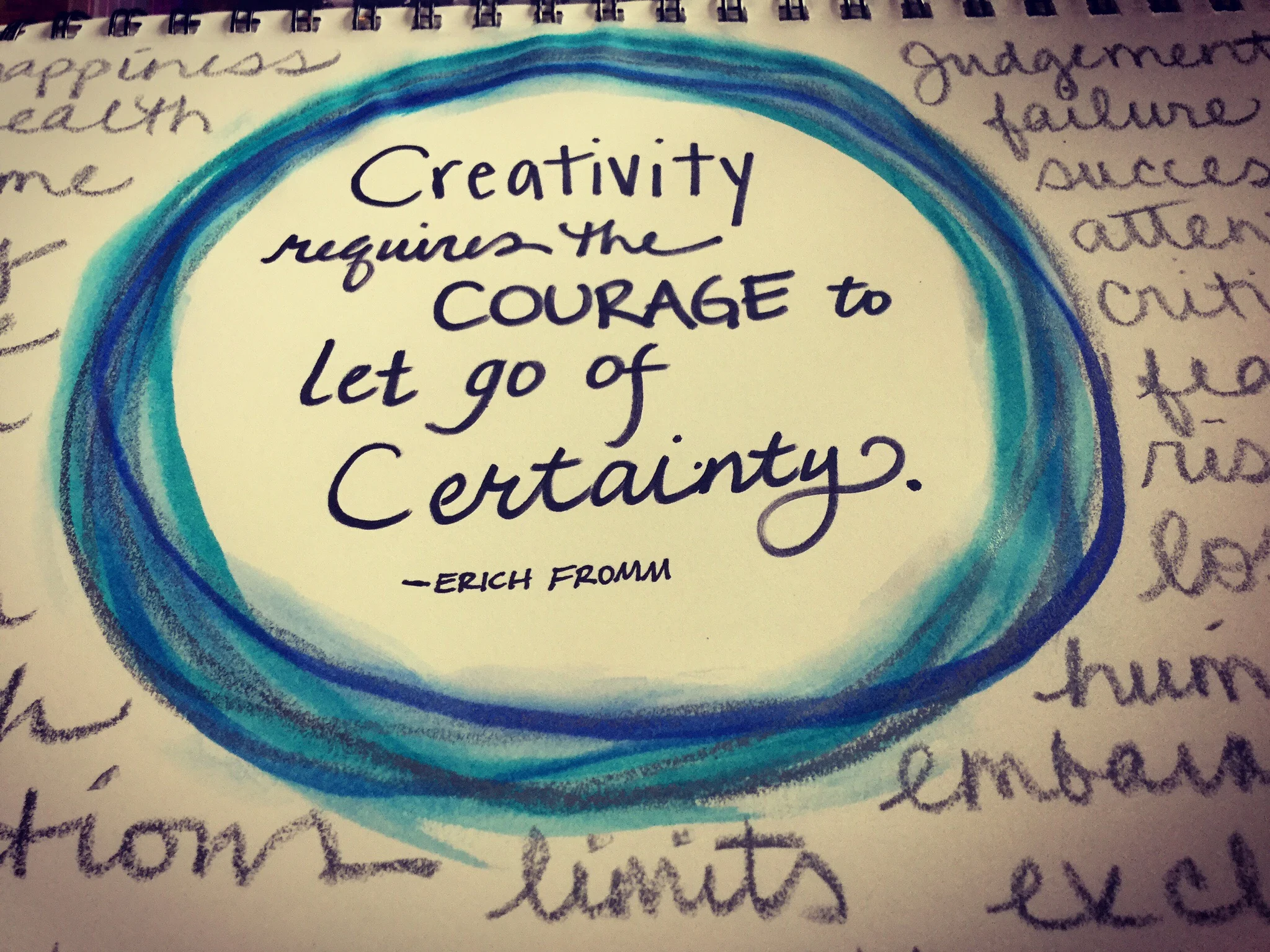 A page from my art journal from February of this year...