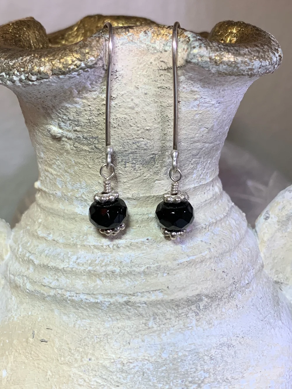 little black dress earrings Black Spinel Earrings
