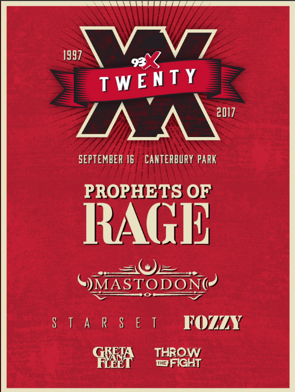 93X 20th Anniversary Show with Throw The Fight, Prophets of Rage 