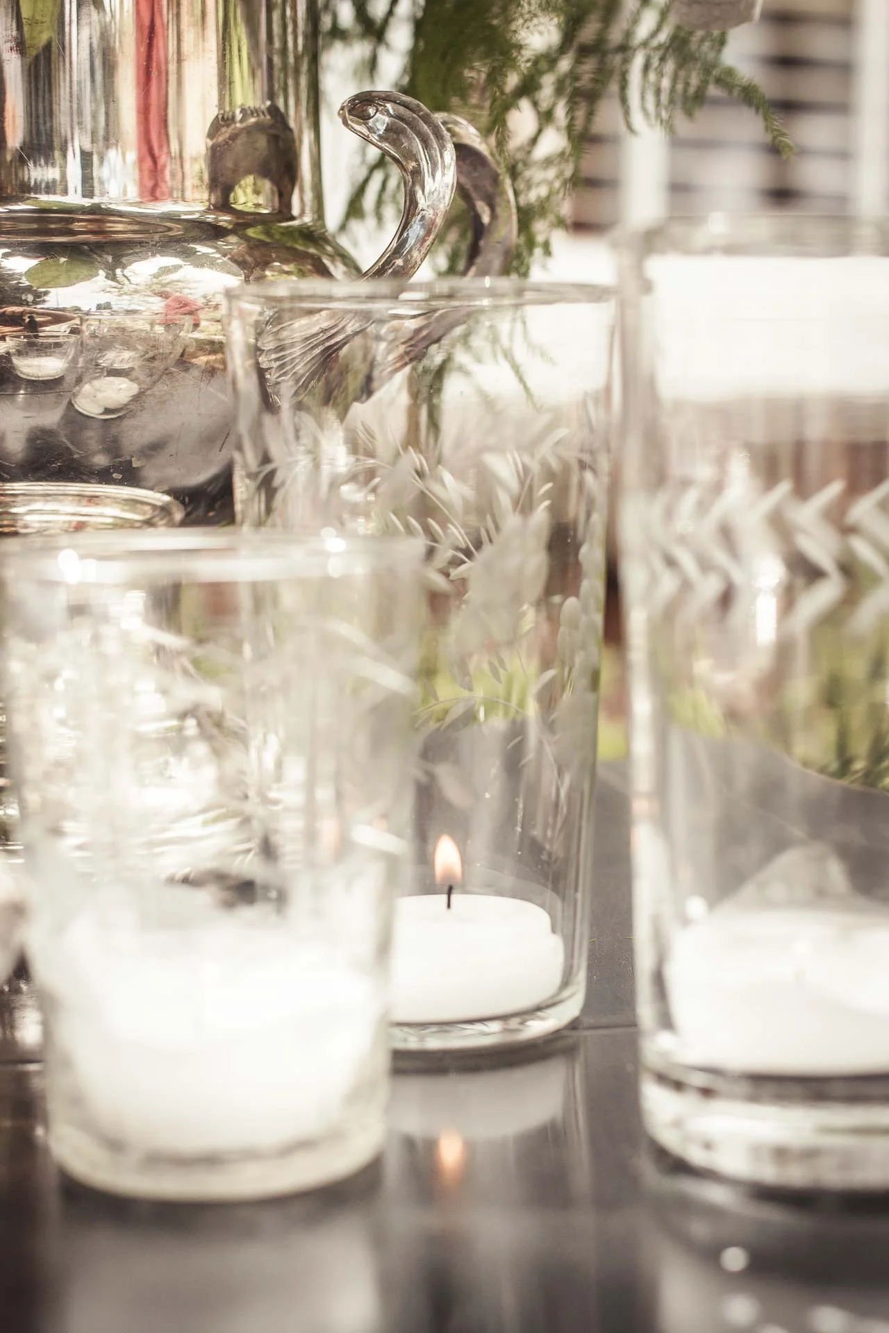 ETCHED GLASS VOTIVES