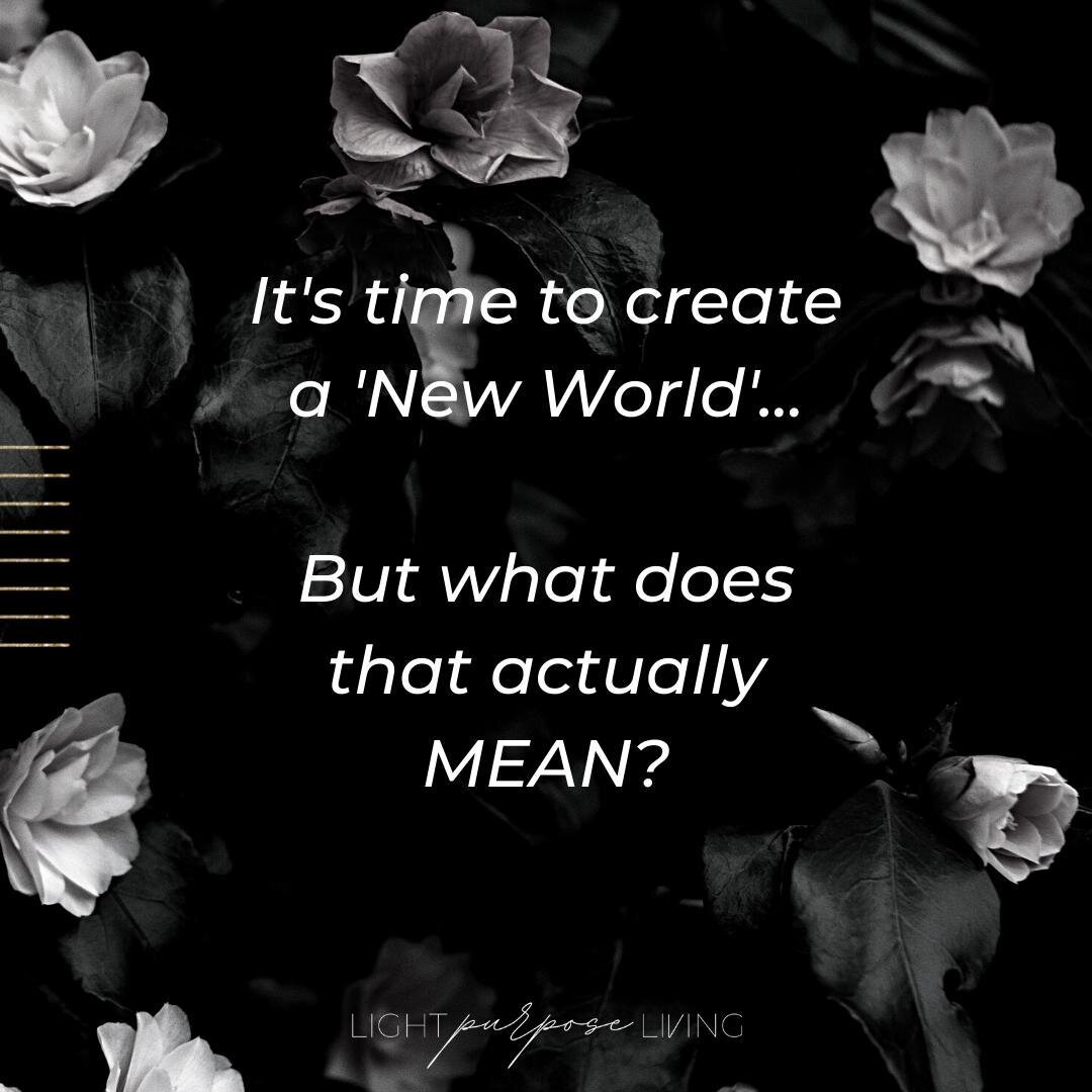 I hear many of the spiritual and self-development gurus talk about how 'we'll never go back to the way things were pre-pandemic' and how it's 'time to create a nEw WoRLd'...⁠
⁠
... but what does that actually MEAN?⁠
⁠
Because until we ground these ty