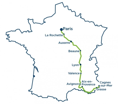 The France Electric Tour 2016 route