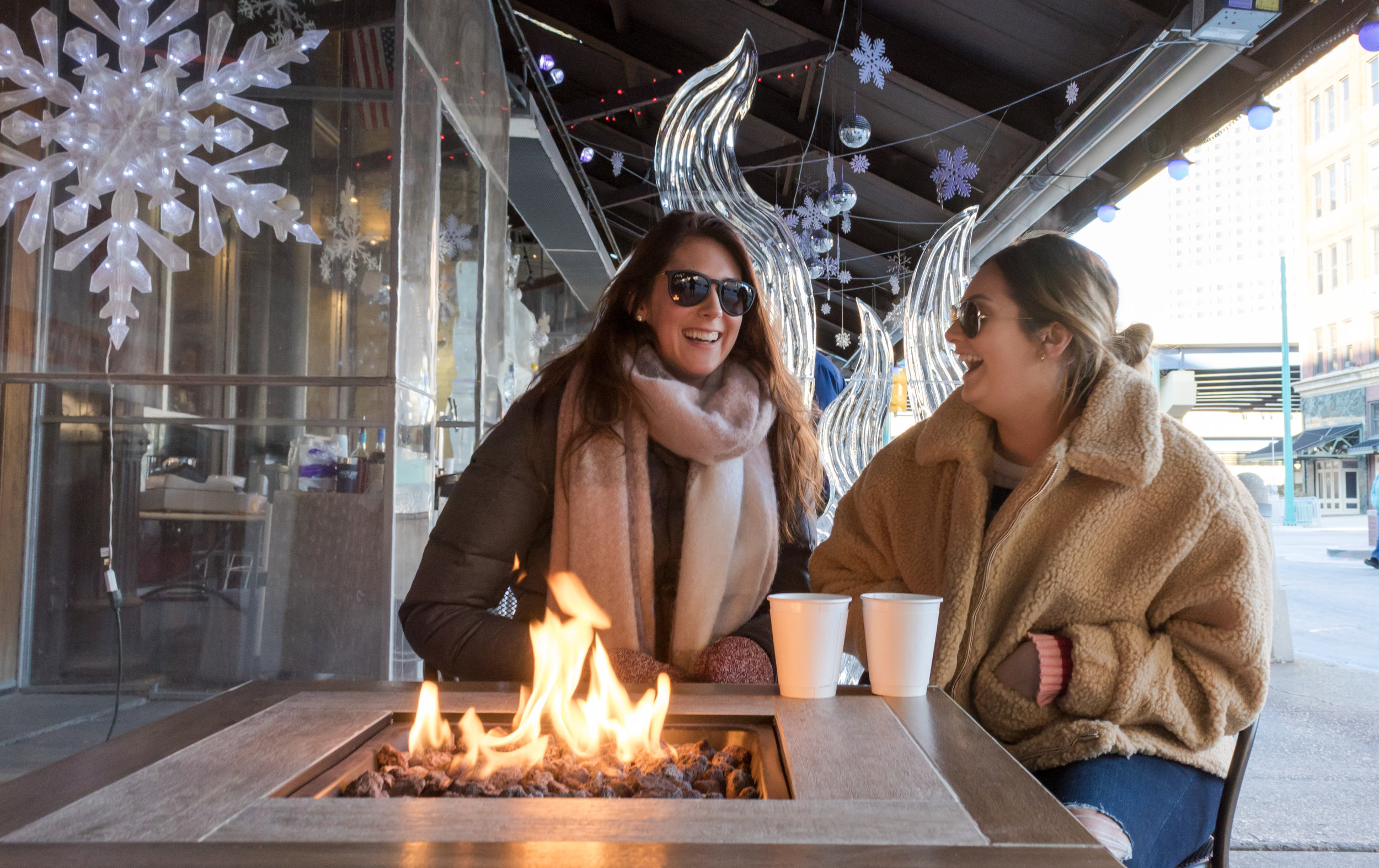  Just because it is chilly doesn’t mean you can’t chillax outdoors in Milwaukee at an ice bar along Broadway Street, while sipping coffee in Red Arrow Park, or while eating appetizers in a Lux Dome in the Historic Third Ward. 