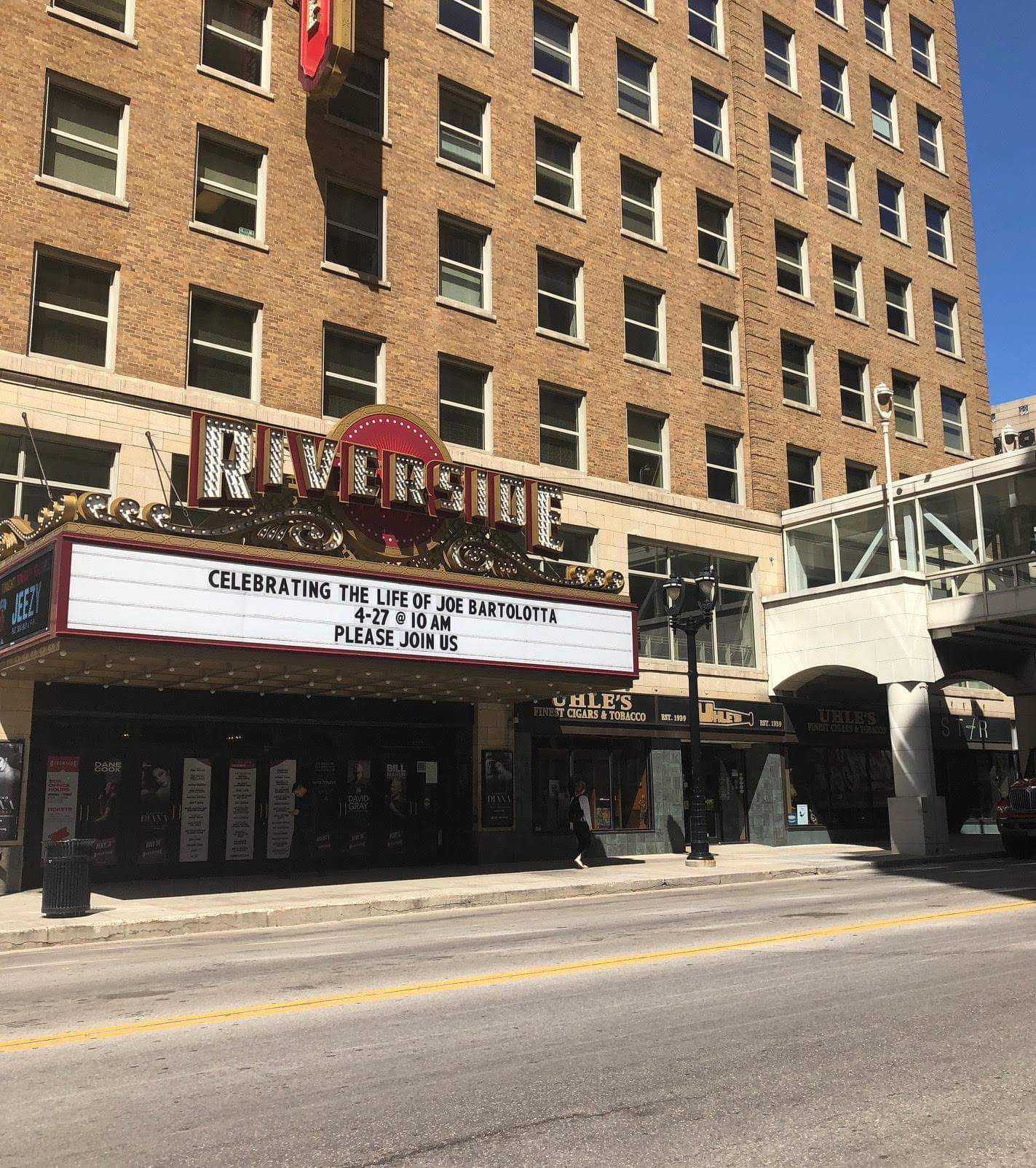  Downtown Milwaukee preparing for Joe Bartolotta’s funeral at The Riverside Theatre. 