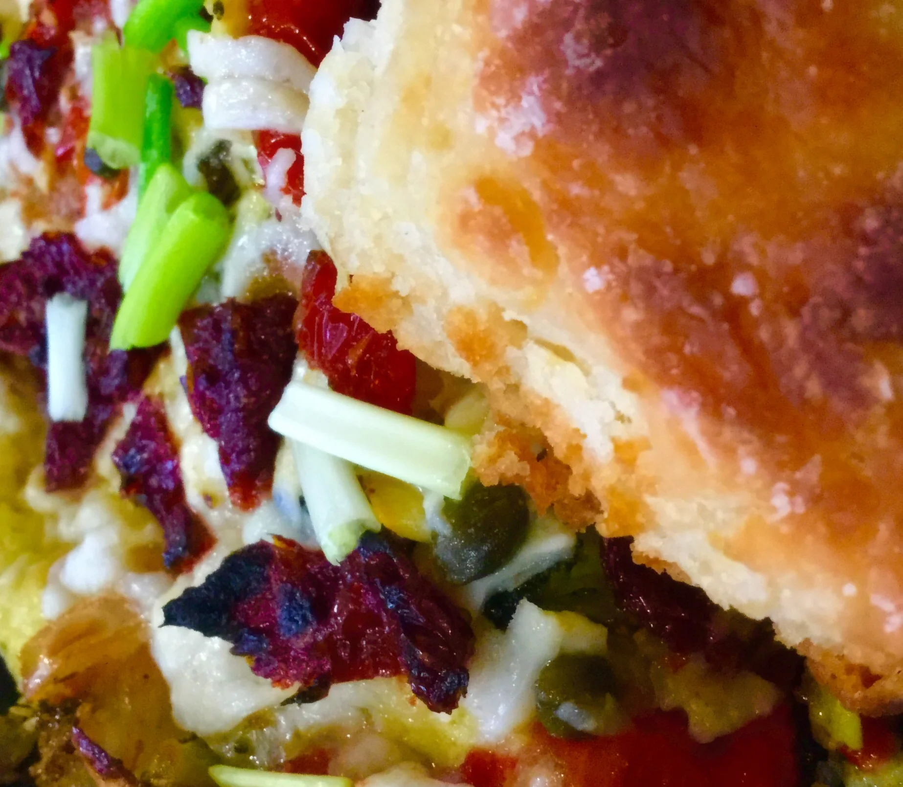 Egg & Cheese with Roasted Vegetables on a My Scratch-Made Buttermilk Biscuit! Oooooooom!