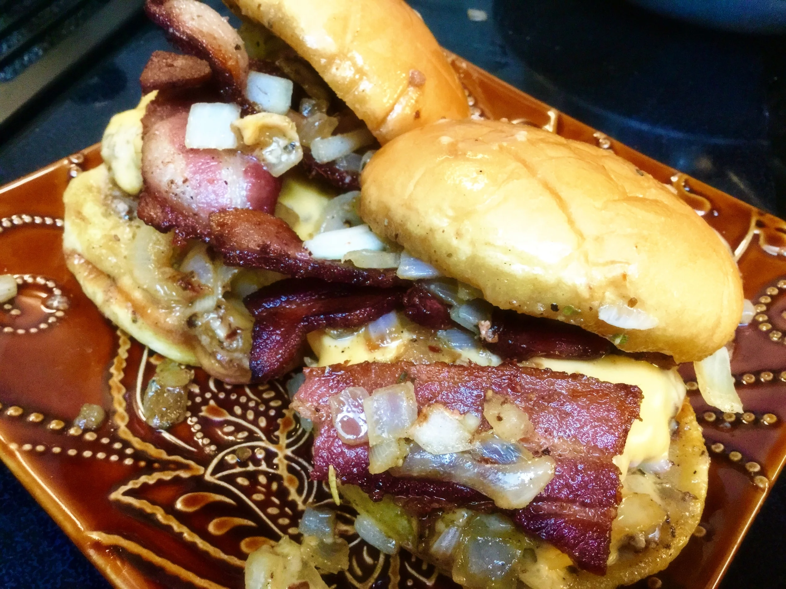 No matter the burger type (all beef, 3 Kings, turkey, veggie, salmon, etc.), it's always a hit and with nothing else on it!