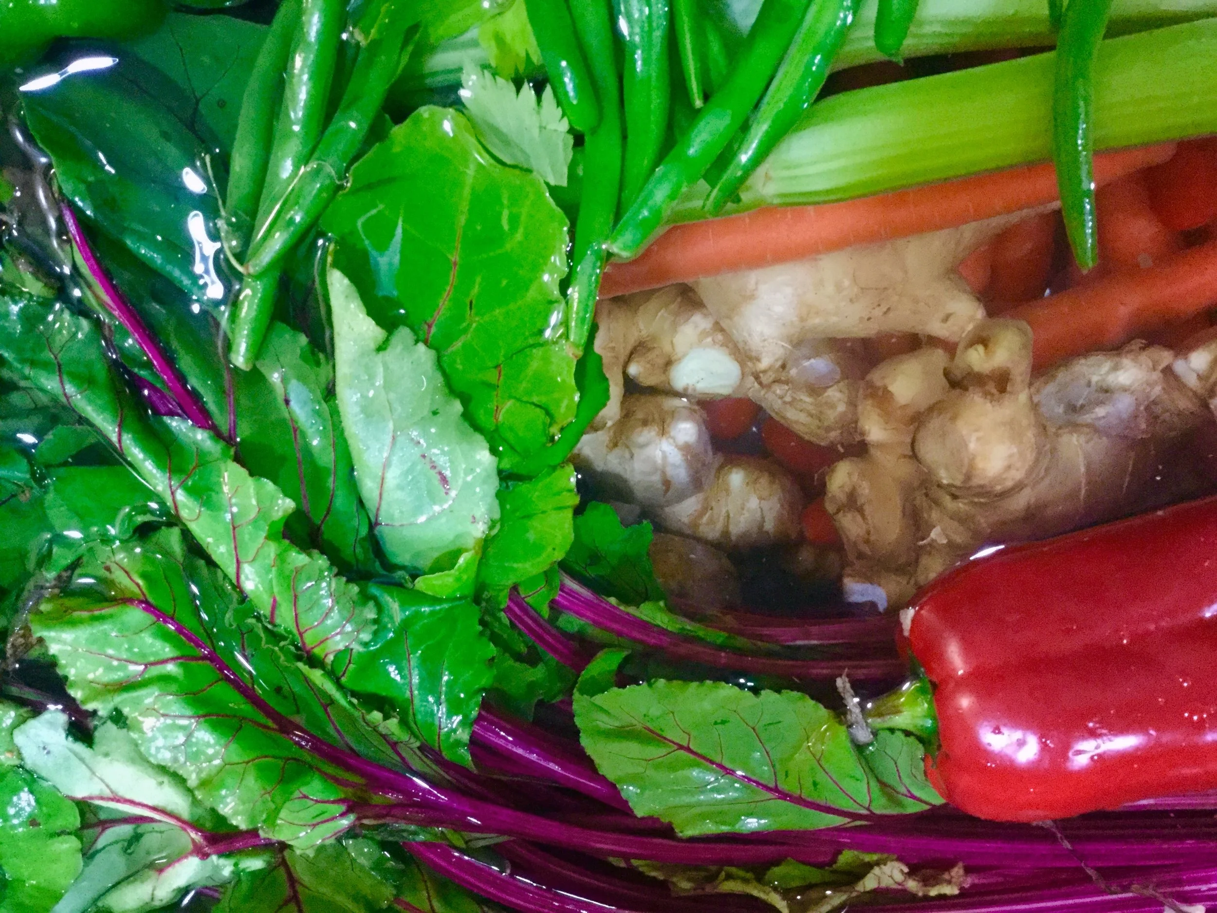 Grannie soaks all fruits and vegetables in a vinegar bath