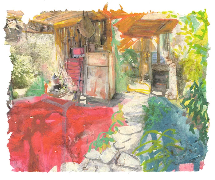 Dripping Springs, 2015, Digital print on homegrown and homemade cotton paper, 18 x 24 inches