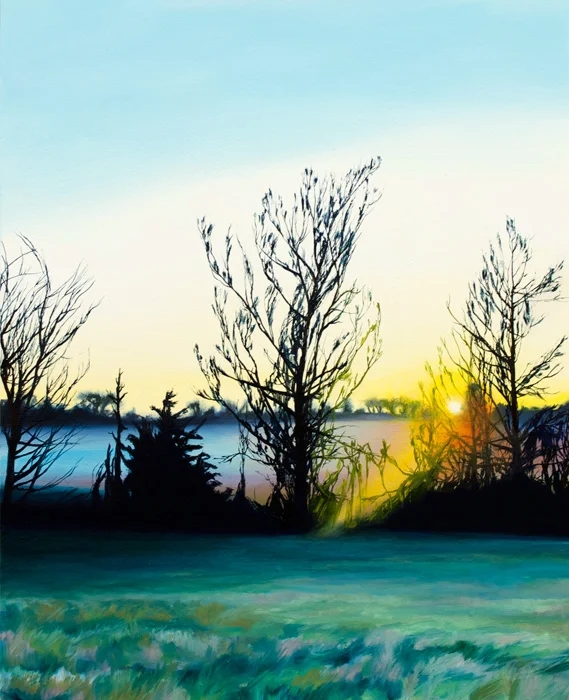 Spring Sunset near Hickory Hill, 2012, Oil on canvas, 20 x 16 inches