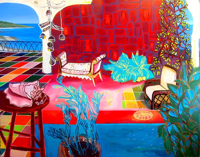 Ocean, 2007, Acrylic paint on canvas, 5x 4 feet